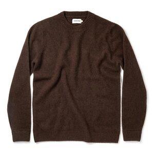 Taylor Stitch The Lodge Sweater in Chocolate Brown—100% Yak—Size 46/XL